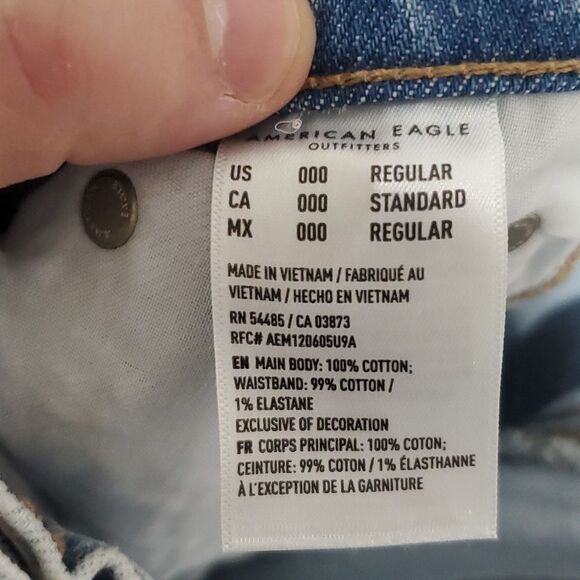 American Eagle comfort stretch 24x28 highest rise 90s boyfriend jeans - Picture 8 of 8